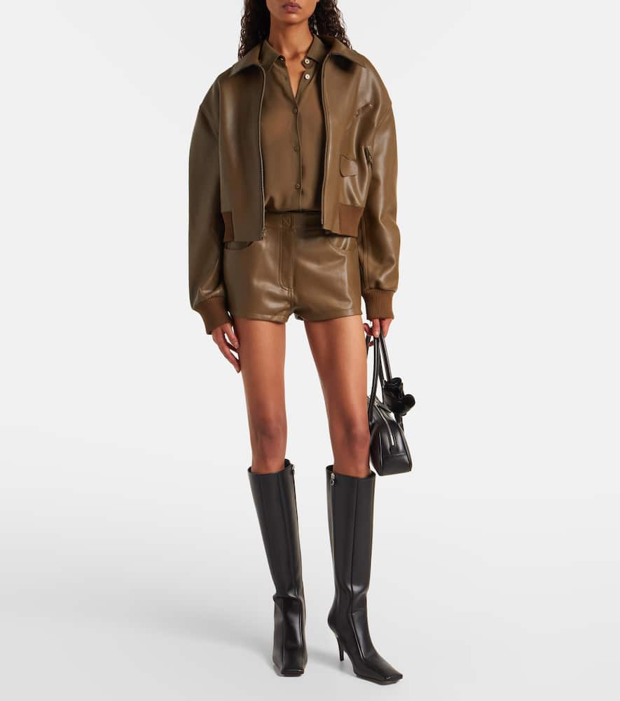 Norma Kamali Cropped Blouson In Black