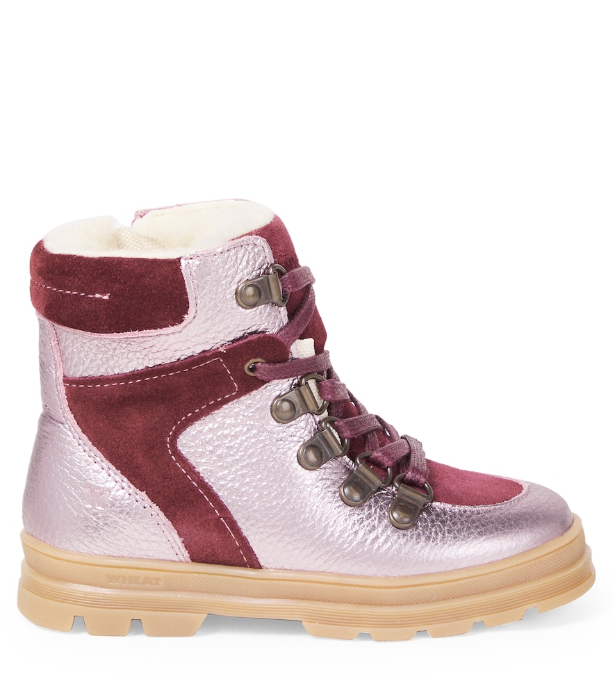  Wheat Wheat Toni Suede-trimmed Leather Boots 