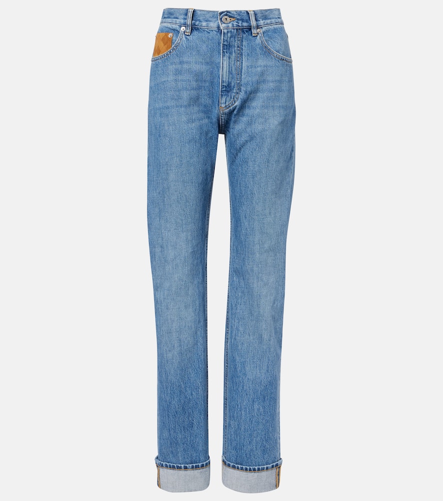 Bottega Veneta High-rise Straight Jeans In Blue