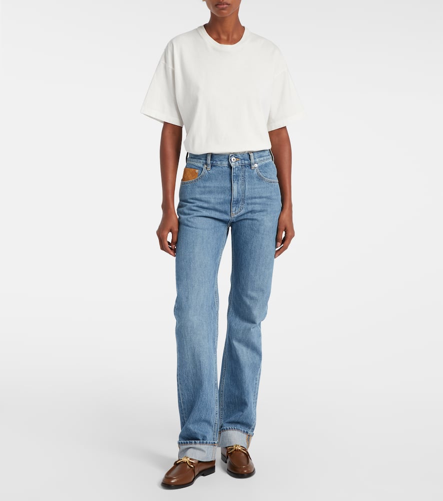 Bottega Veneta High-rise Straight Jeans In Blue