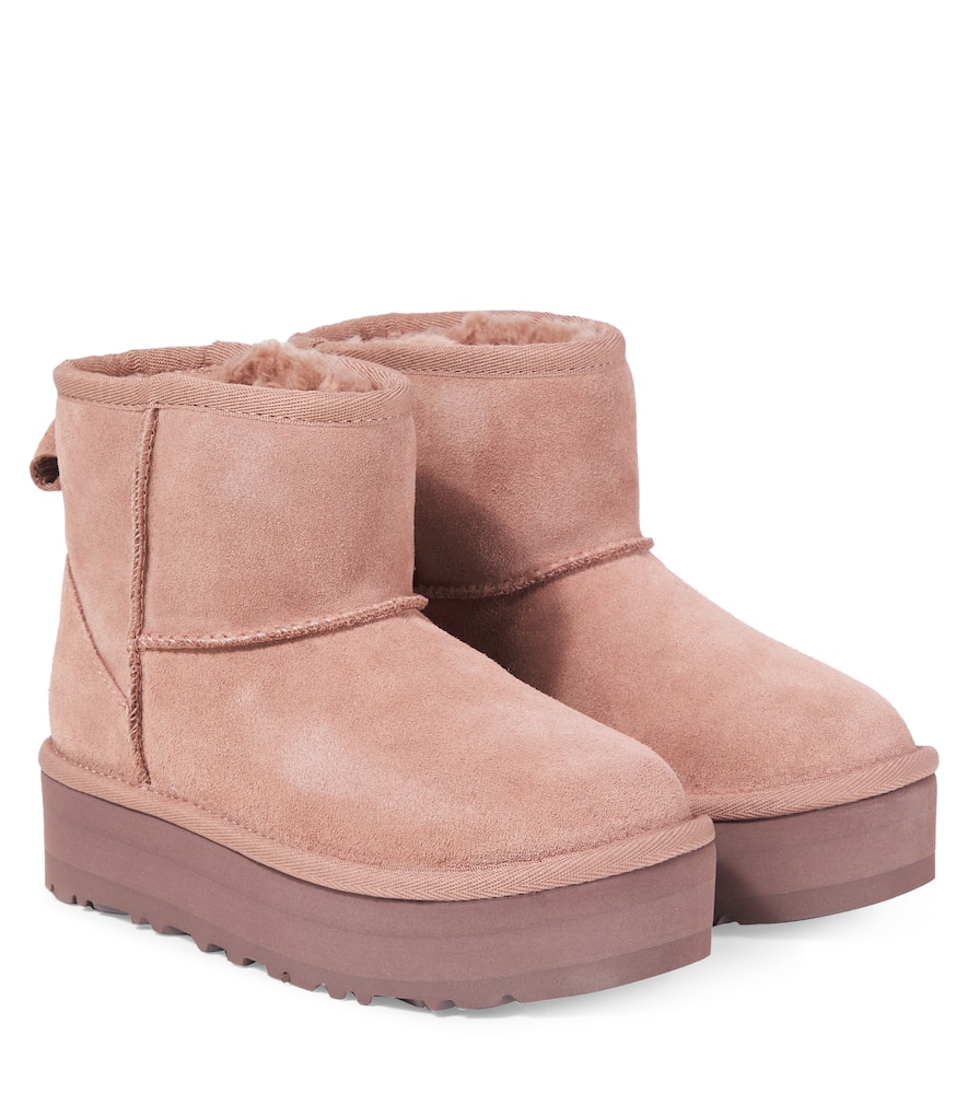 Ugg Classic Mini Suede Platform Boots In Pink
