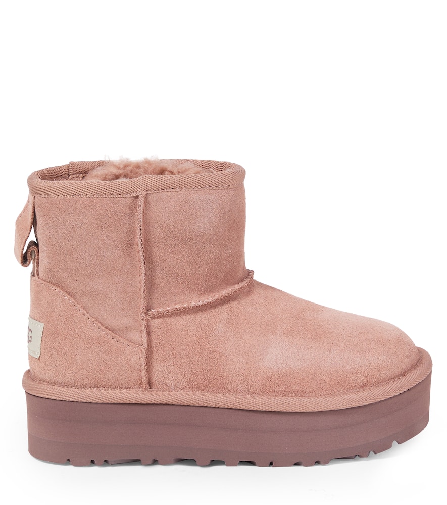 Ugg Classic Mini Suede Platform Boots In Pink