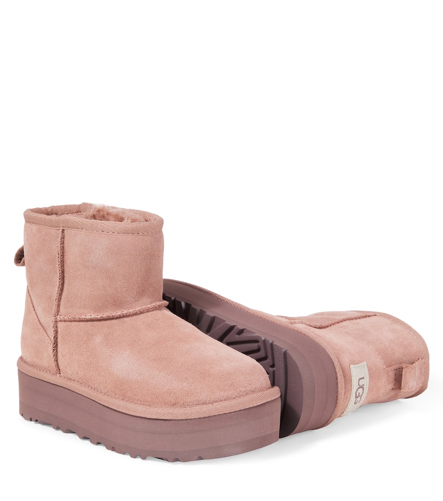 Ugg Classic Mini Suede Platform Boots In Pink