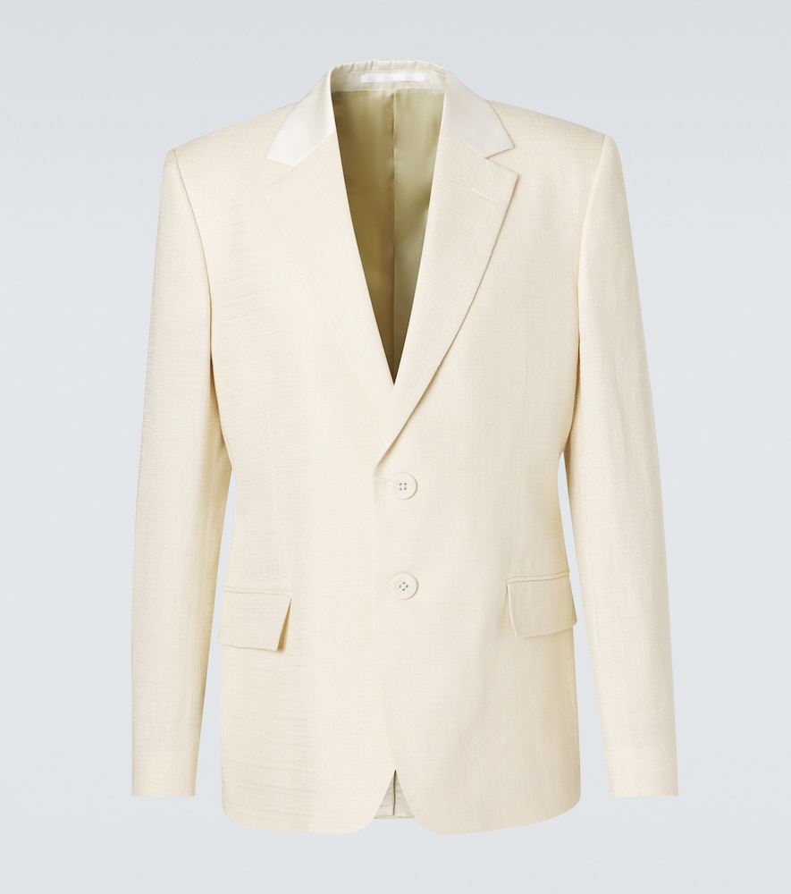 Wales Bonner Blazer Alto con finiture in raso