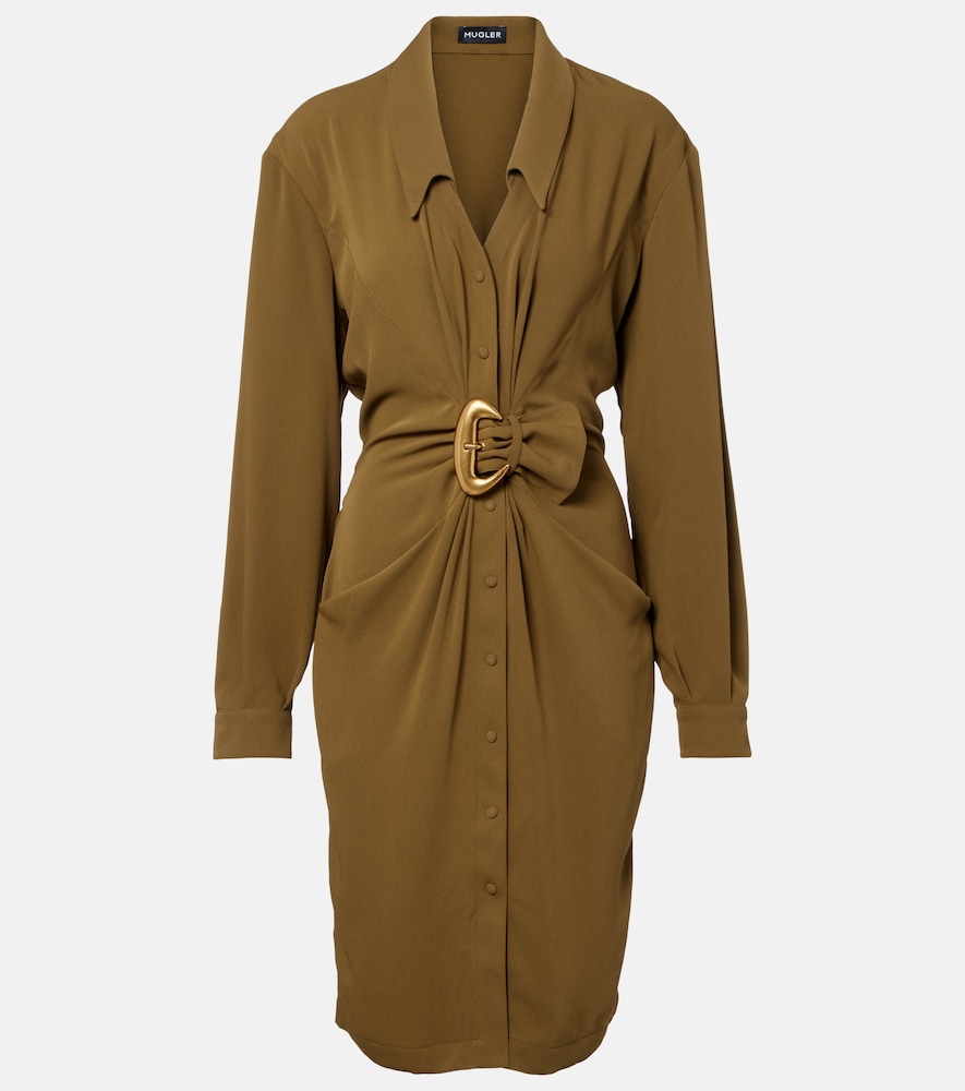Mugler re/edit Cow-boys crêpe twill shirt dress