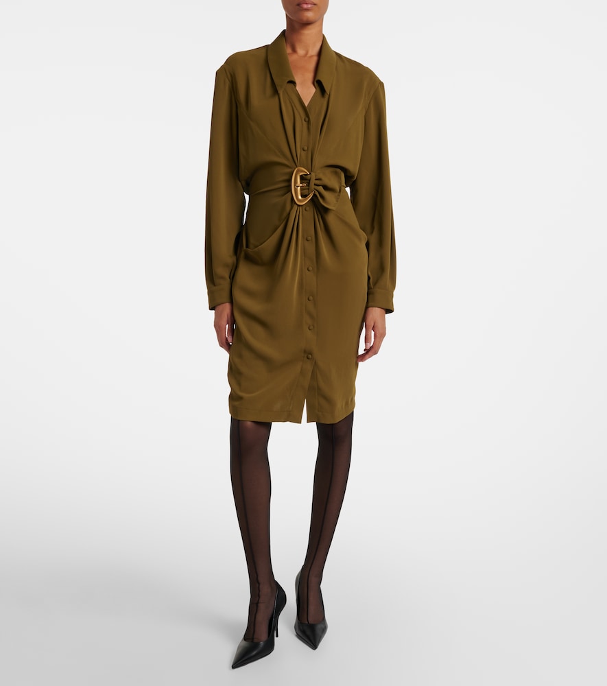 Mugler re/edit Cow-boys crêpe twill shirt dress