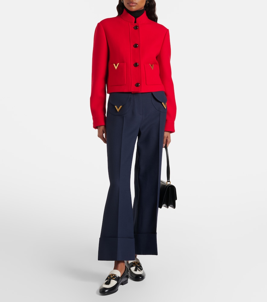 Valentino Crepe Couture VGold wide-leg pants