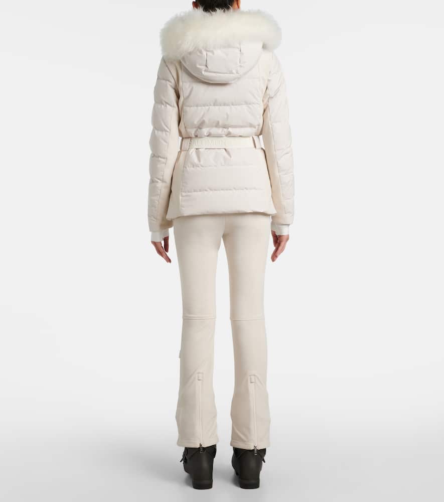 Yves Salomon Doudoune 58cm Down Jacket In White