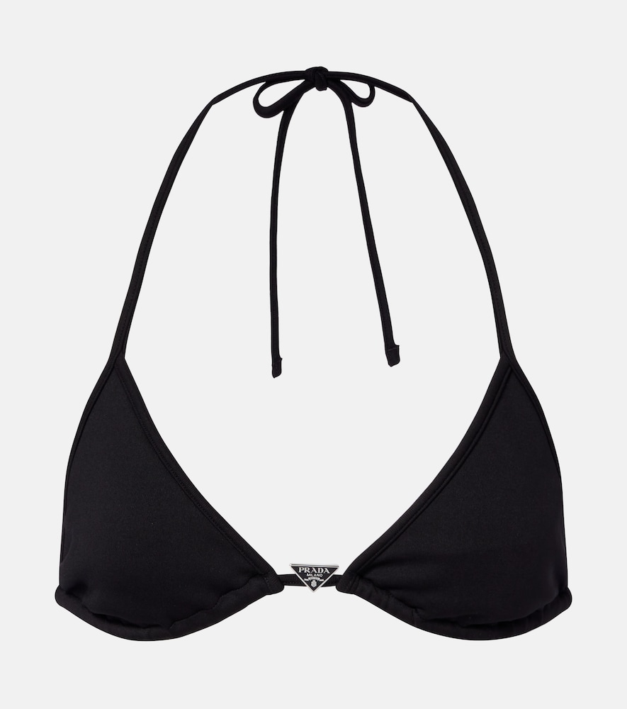 Prada Logo triangle bikini top