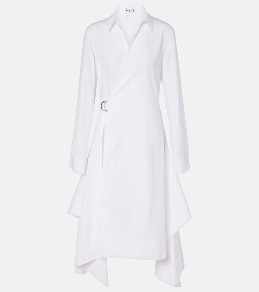 Loewe Draped cotton wrap dress