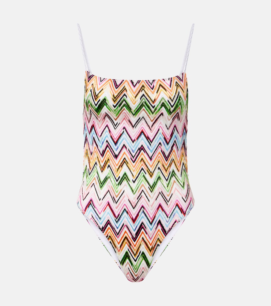 Missoni Women's Multicoloured Zigzag Swimsuit UK Size 10 - Mytheresa