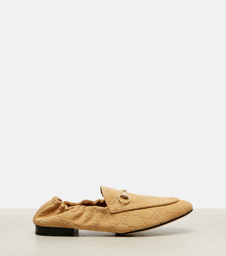  Gucci Gucci Loafers Horsebit Gg Aus Veloursleder 