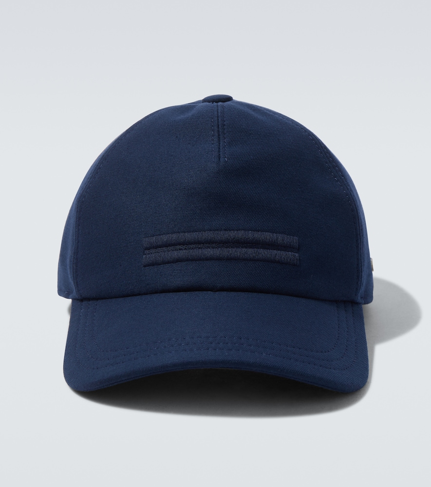 Zegna Embroidered cotton baseball cap