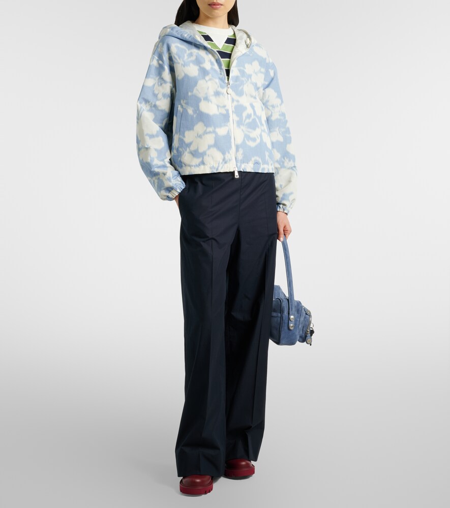Moncler Cotton wide-leg pants