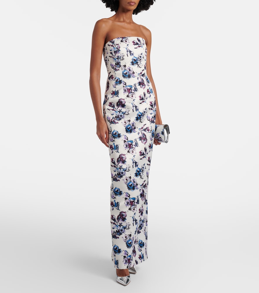 Emilia Wickstead Laelia floral bustier gown