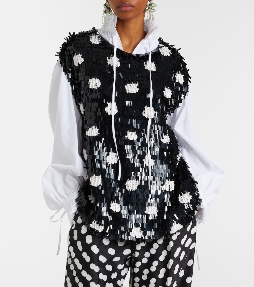  Dries Van Noten Dries Van Noten Cuzco Sequined Silk Top 