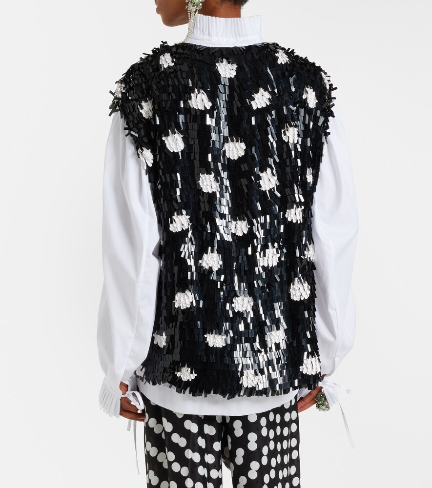  Dries Van Noten Dries Van Noten Cuzco Sequined Silk Top 