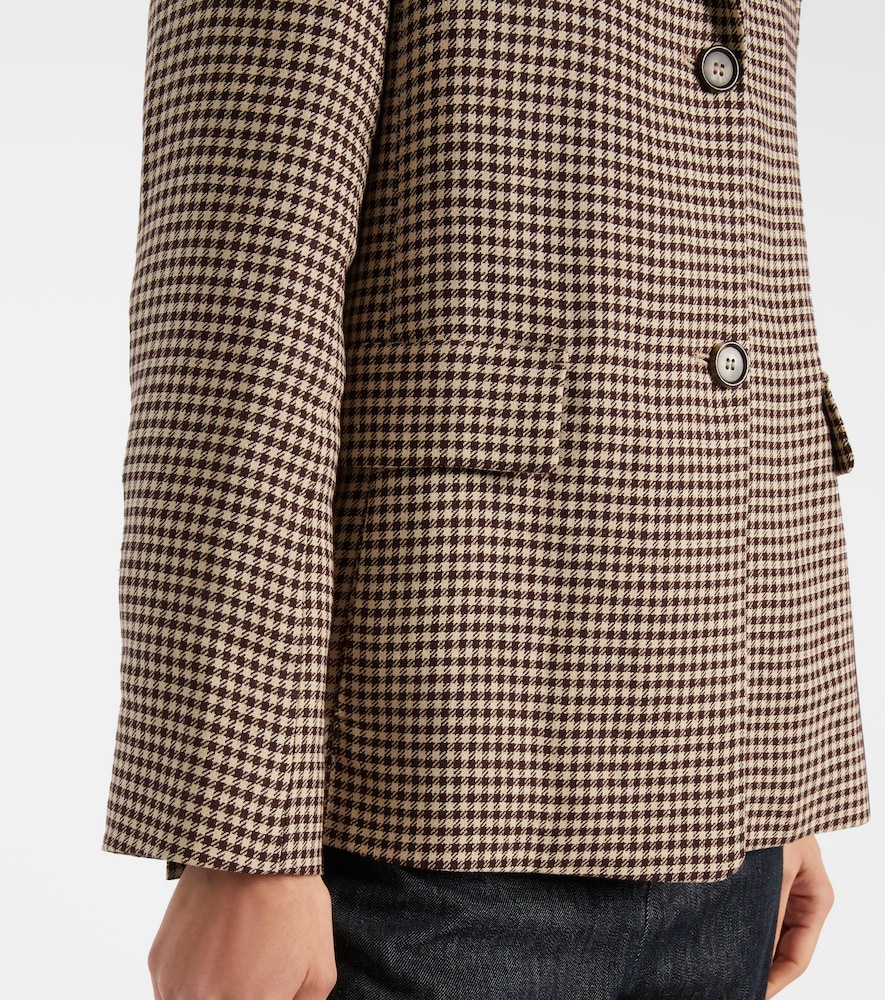  's Max Mara 's Max Mara Gita Checked Linen Blazer 