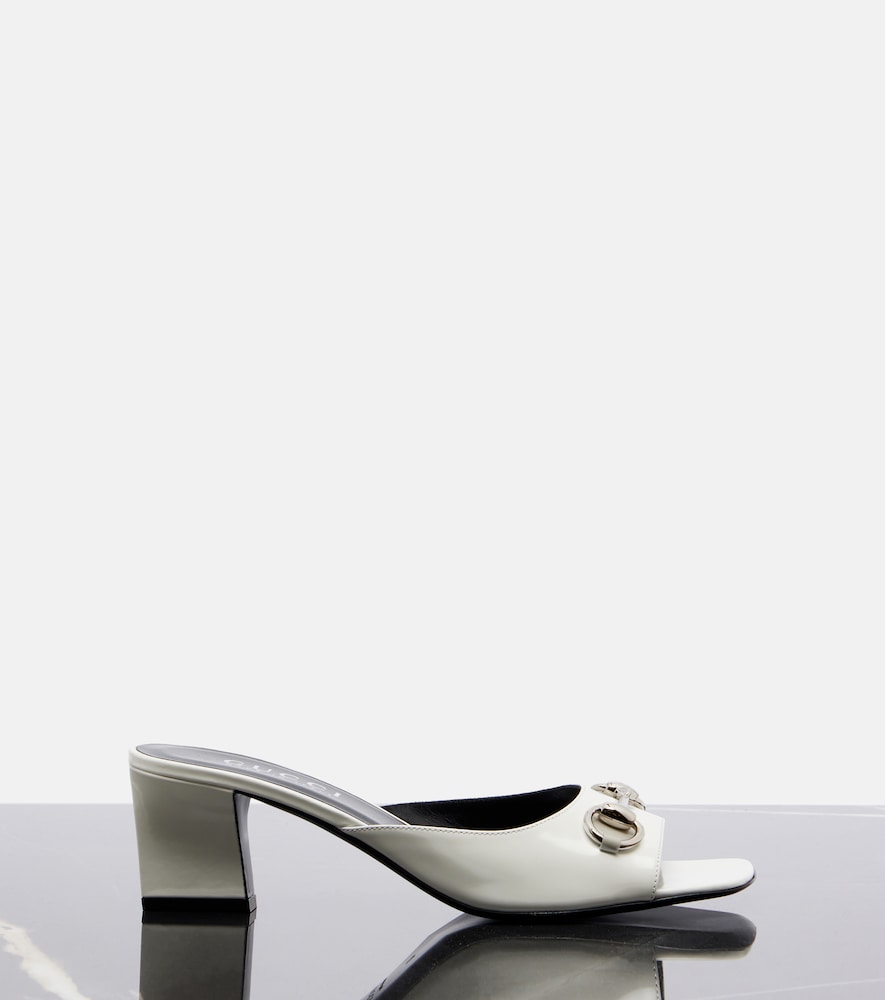  Gucci Gucci Signora Horsebit Leather Mules 
