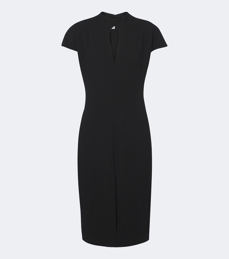 Jil Sander Kvinders Sort Cutout Virgin Wool Minidress
