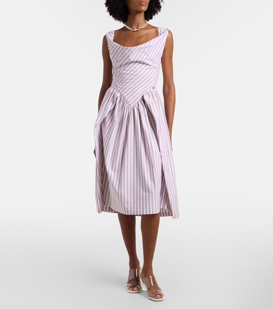 Vivienne Westwood Sunday striped cotton midi dress