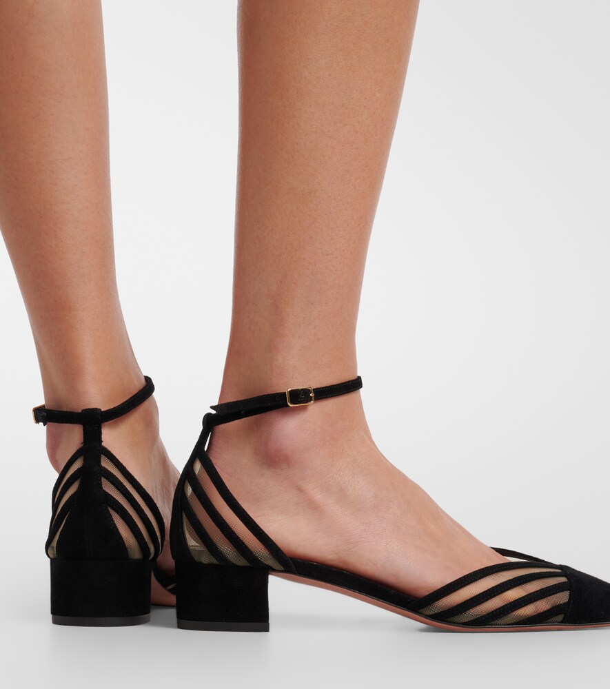 Aquazzura Alana suede pumps
