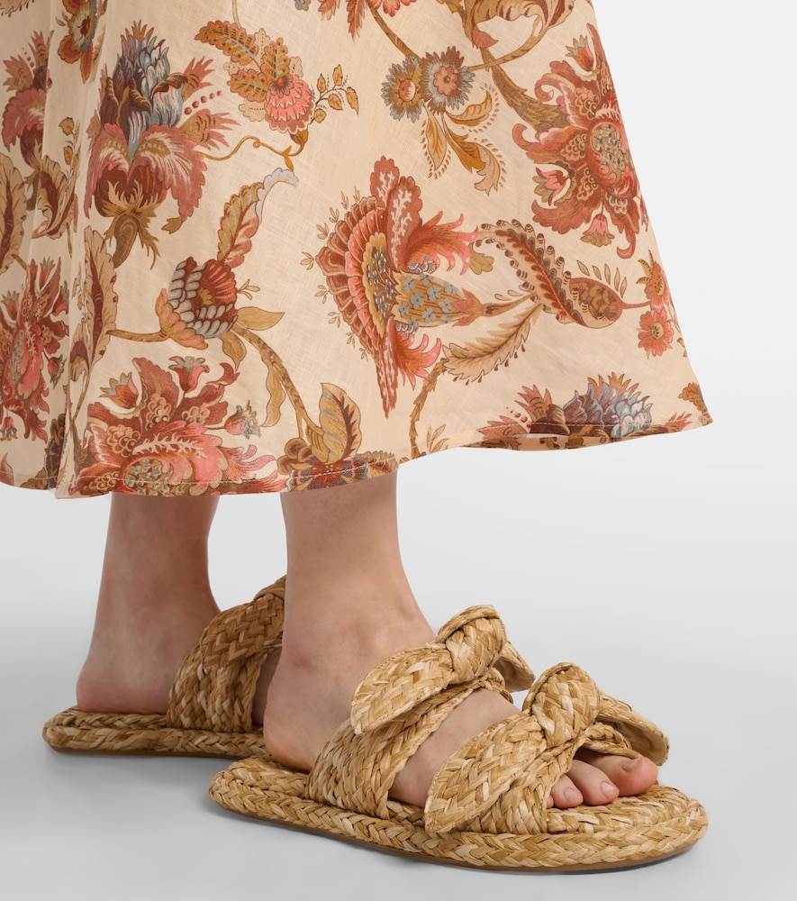 Zimmermann Carousel raffia espadrille slides