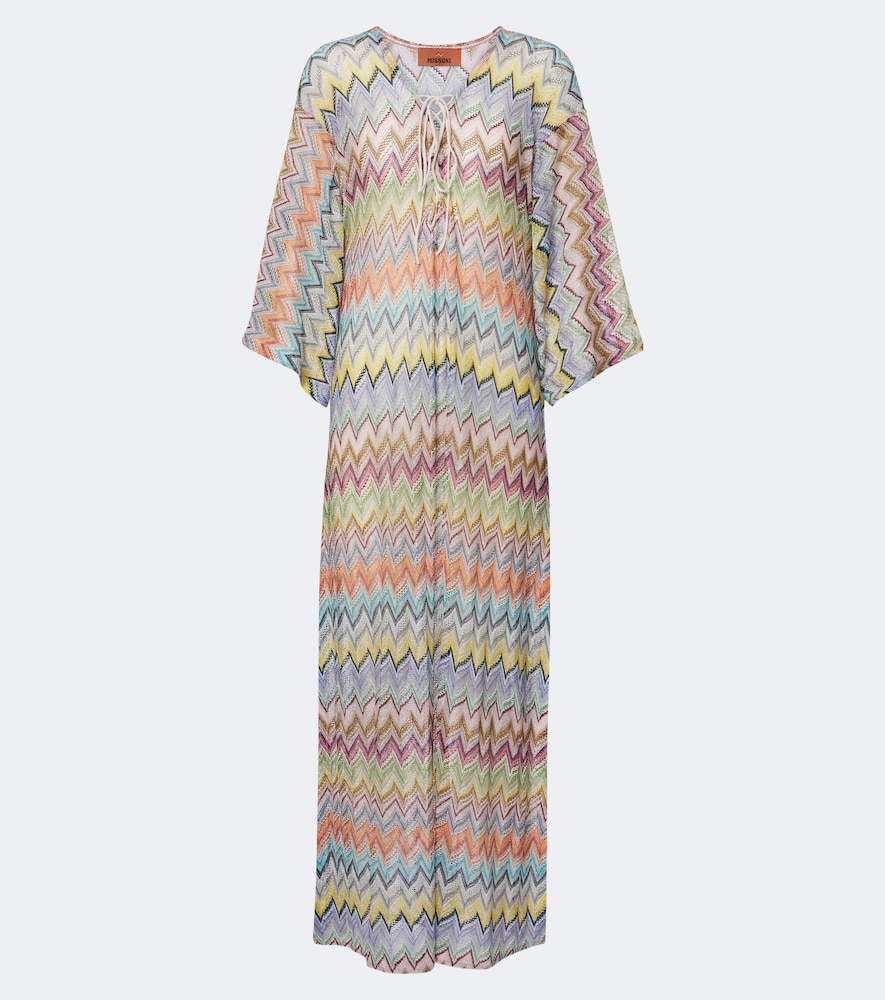 Zickzack-Kaftan aus Lamé