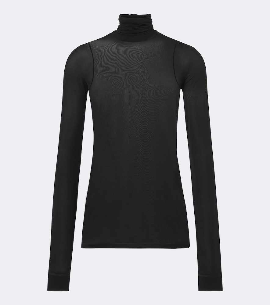 Rollkragenpullover aus Jersey