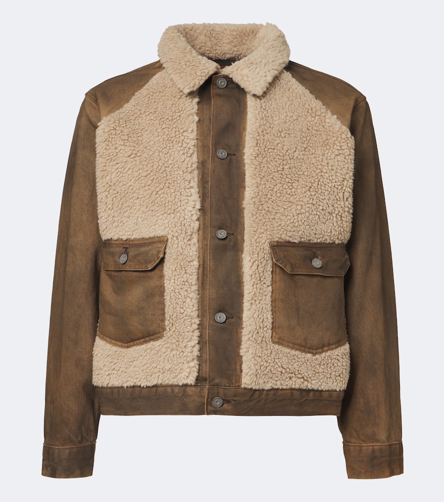 Jeansjacke mit Shearling