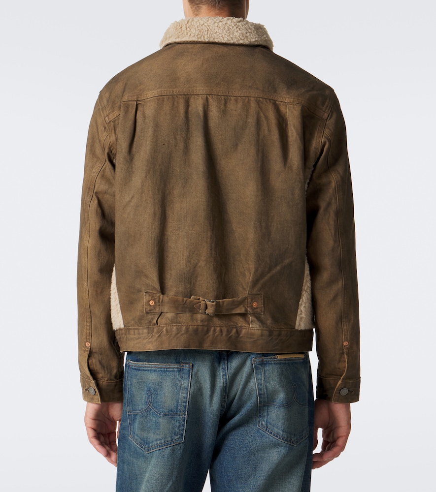 Shearling-Trimmed Denim Jacket
