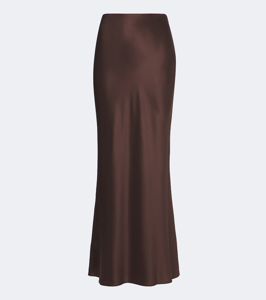Draped Silk Charmeuse Maxi