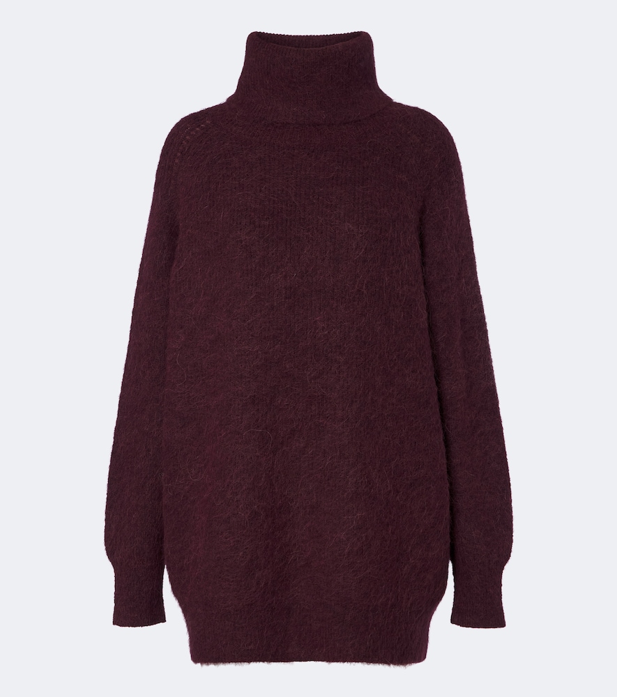 Joseph Meslay Alpaca And Wool-blend Sweater In Burgundy