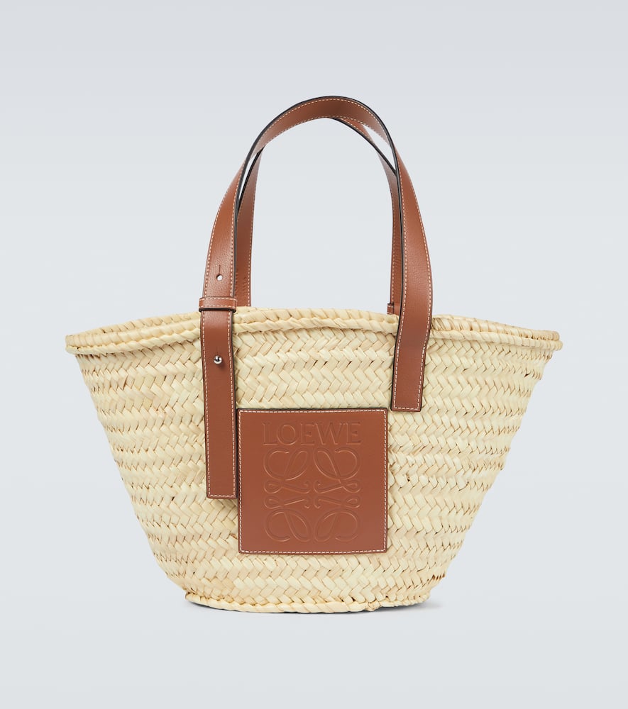 Loewe Leather-trimmed basket bag