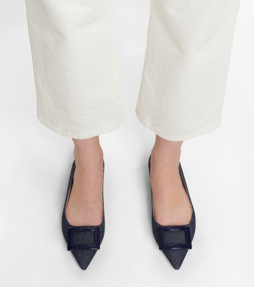 Gommettine Ball Denim Ballet Flats