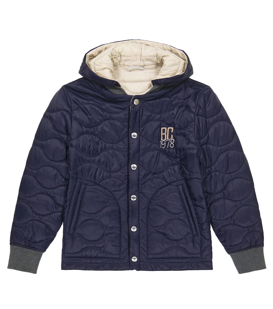 Brunello Cucinelli Kids Hooded nylon jacket