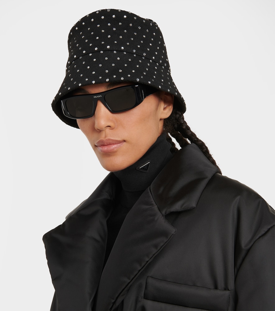 Ruslan Baginskiy Embellished wool bucket hat