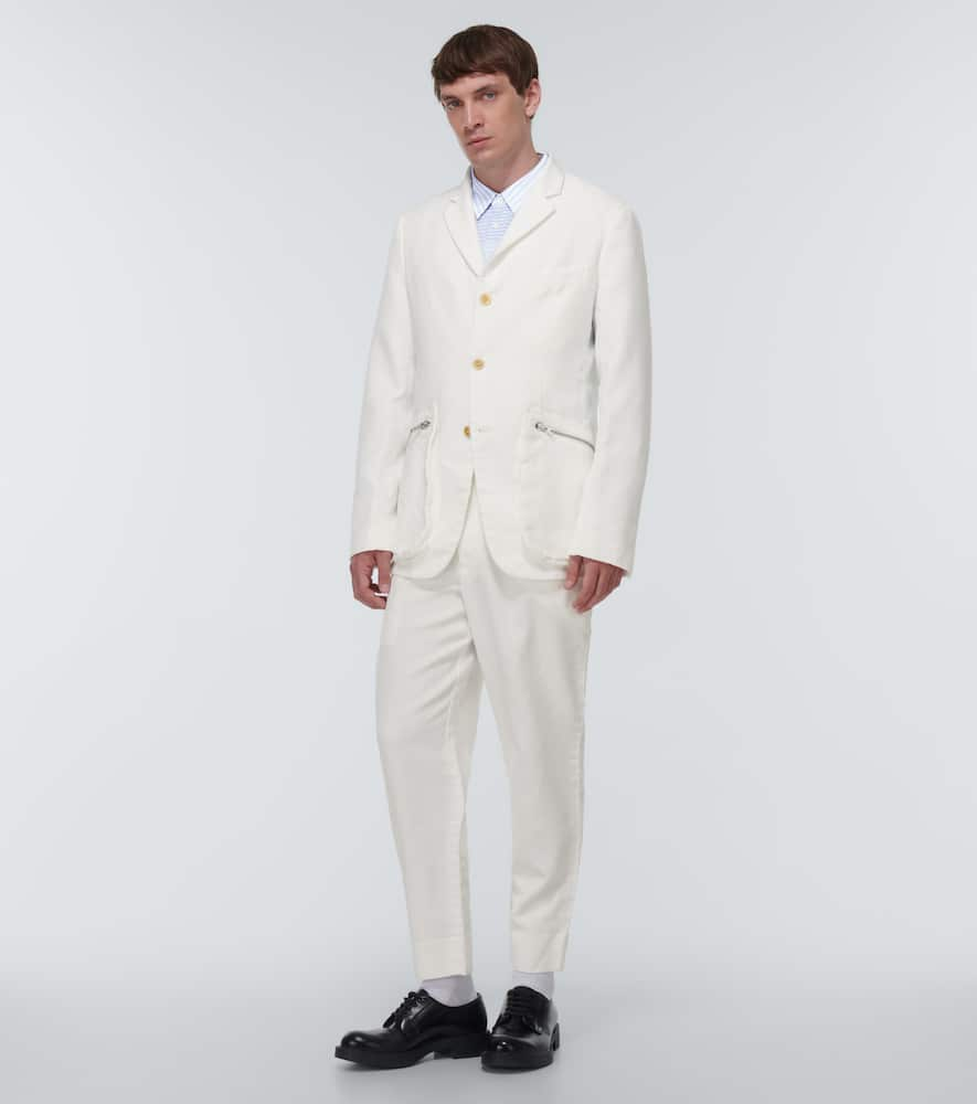 Shop Comme Des Garçons Homme Deux Single-breasted Blazer In White