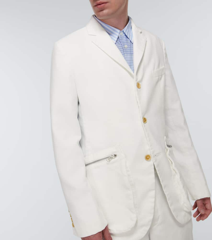 Shop Comme Des Garçons Homme Deux Single-breasted Blazer In White