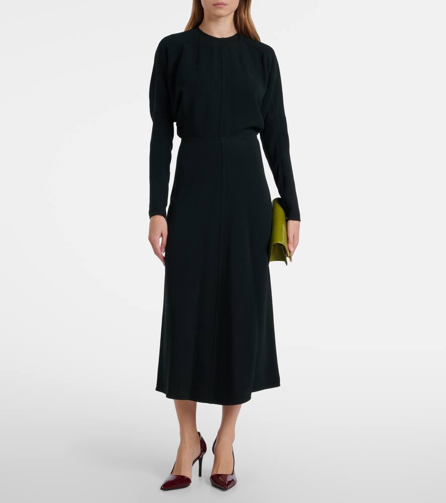 Victoria Beckham Dolman Viscose Blend Midi Dress In Black