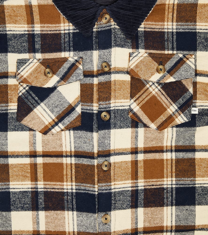 The New Society Thomas Checked Cotton Overshirt In Multicoloured