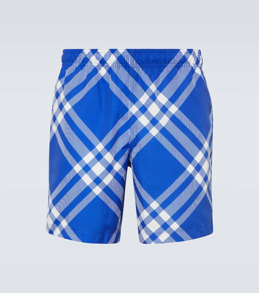 Checked swim shorts