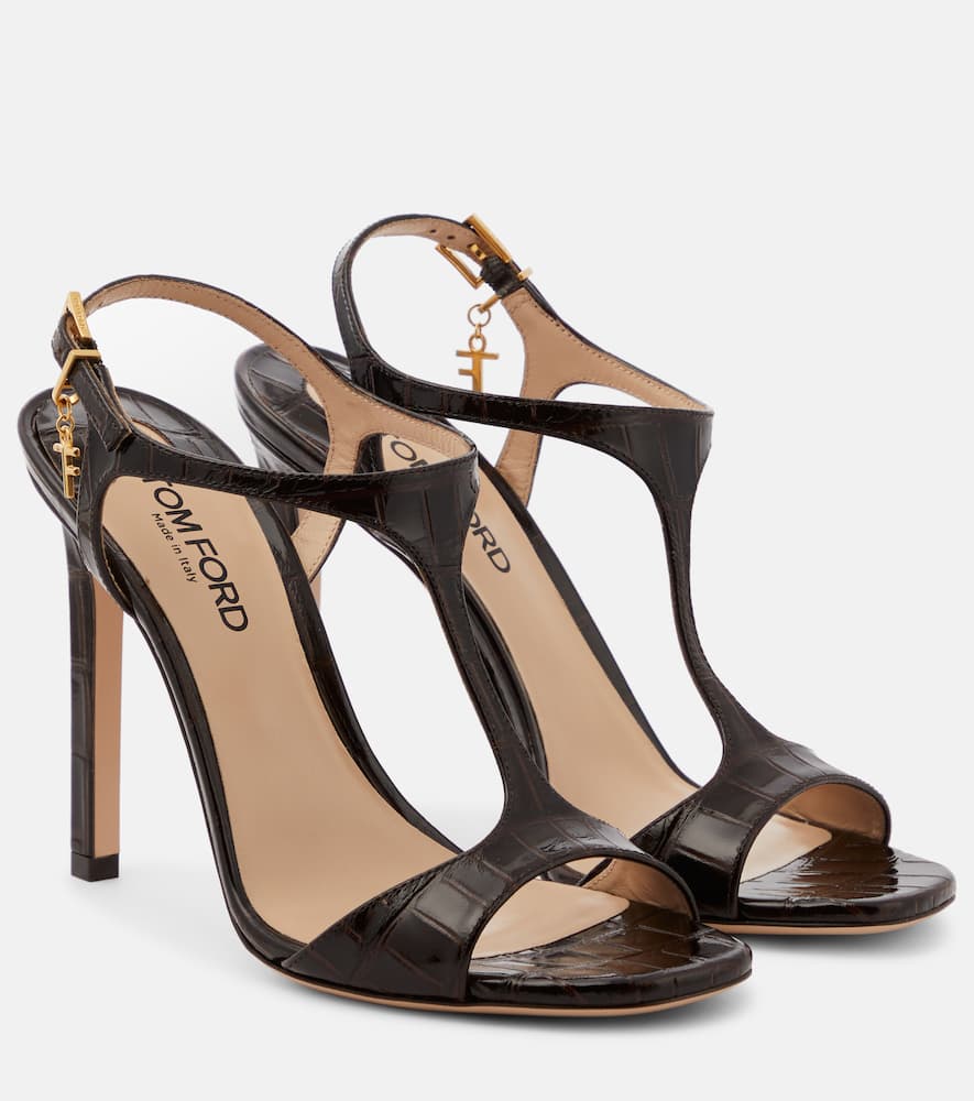 Tom Ford Angelina croc-effect leather sandals
