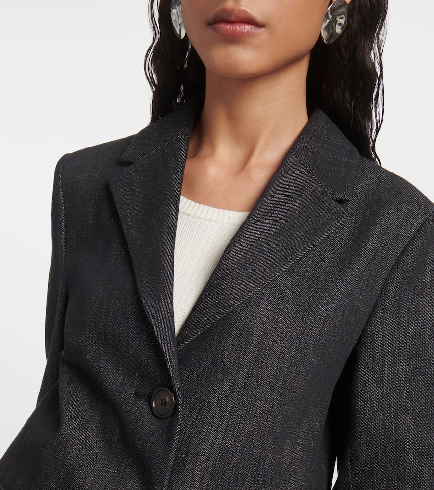 Shop 's Max Mara Murano Chambray Blazer In Black