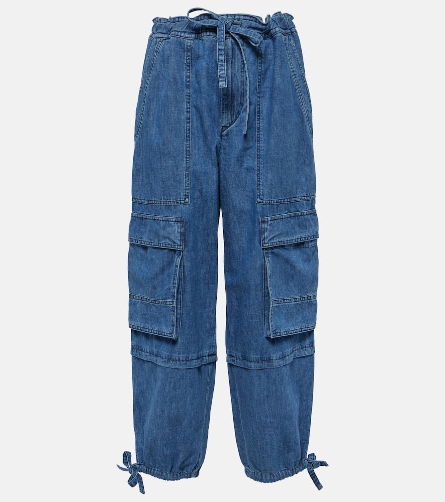 Ivy mid-rise denim cargo pants