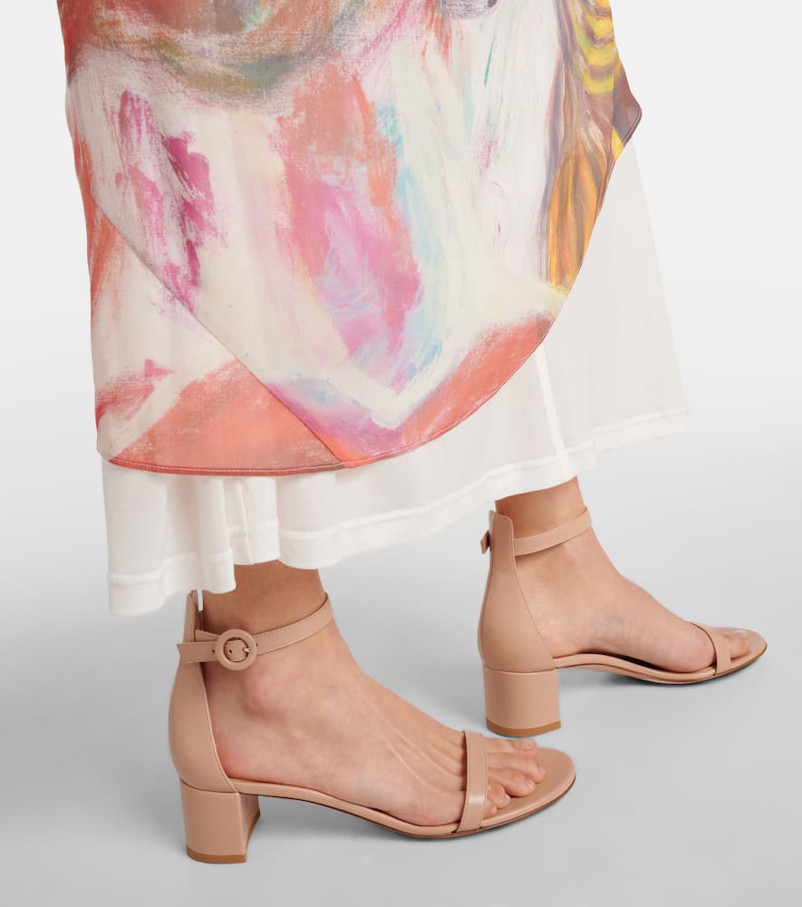 Gianvito Rossi Gaeta 45 Leather Sandals In Pink