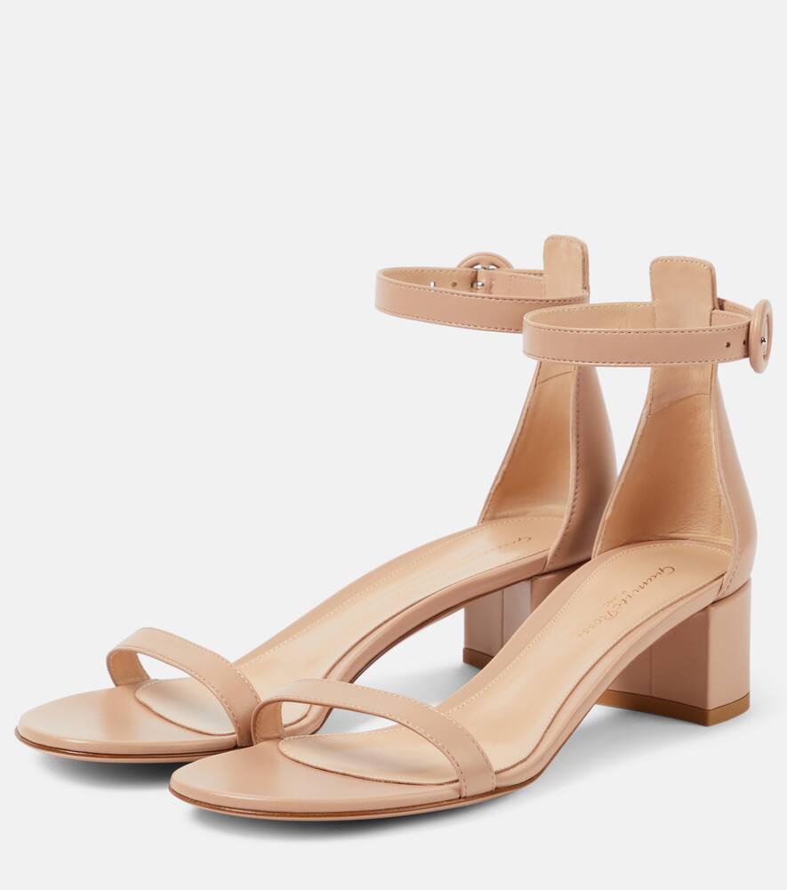 Gianvito Rossi Gaeta 45 Leather Sandals In Pink