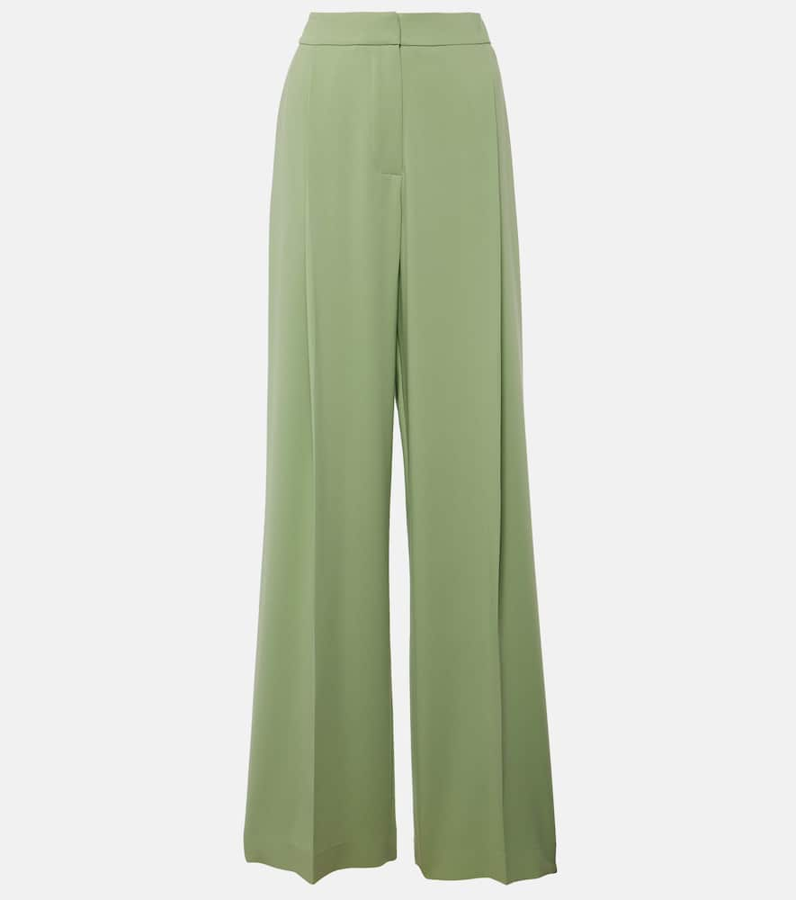 High-rise georgette wide-leg pants