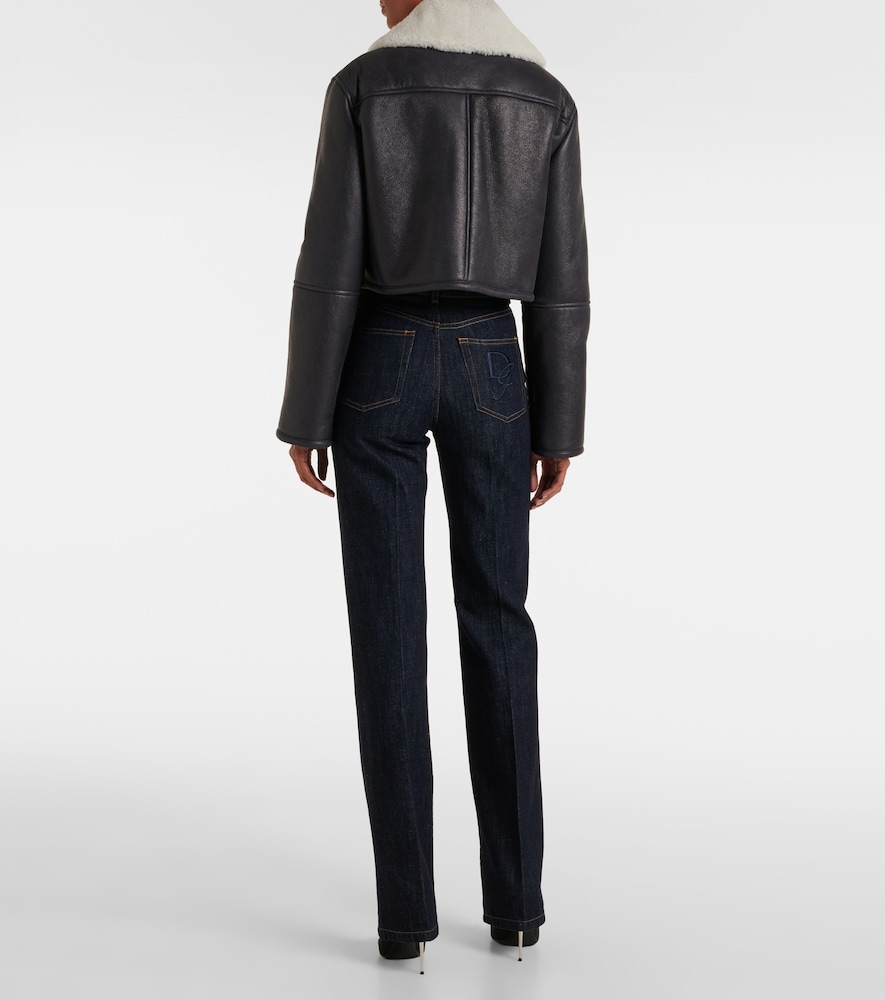 Dolce & Gabbana Leather Jacket In Black