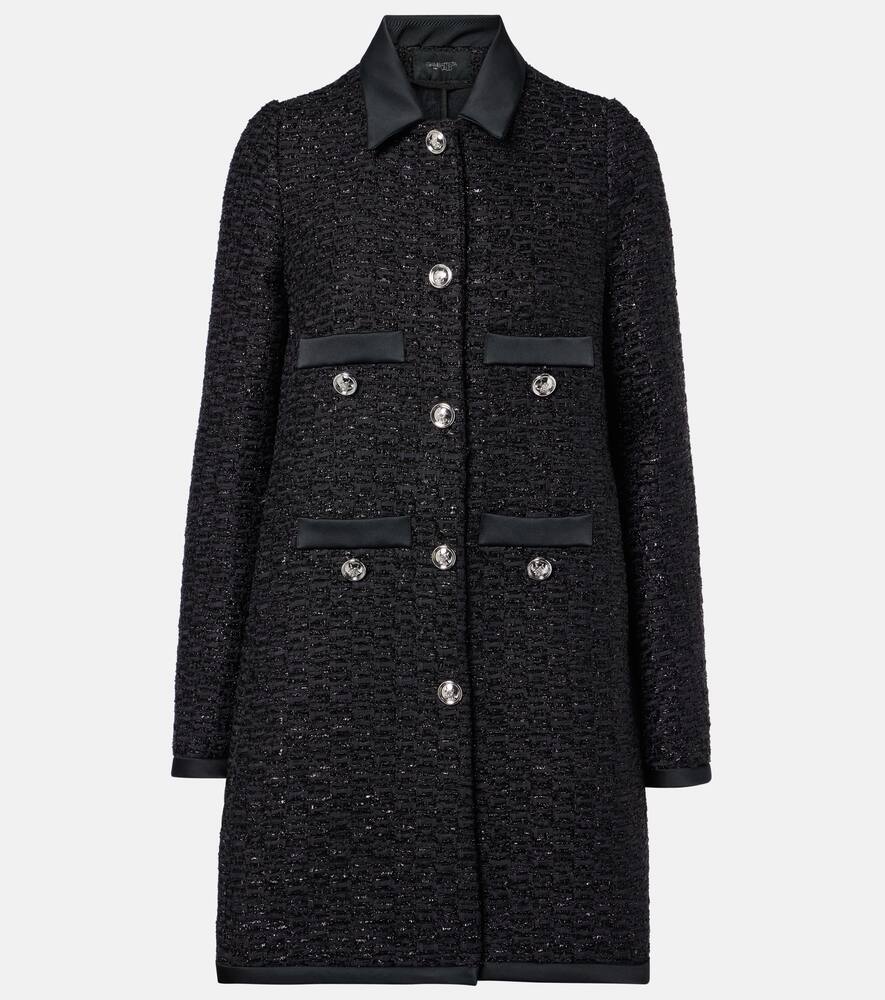 Giambattista Valli Satin-trimmed bouclé coat